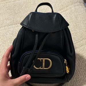 Christian Dior vintage navy blue backpack!